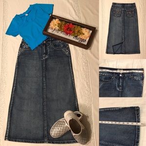 Long Denim Skirt